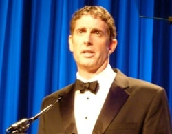 Dr. Brian speaking at vision awards