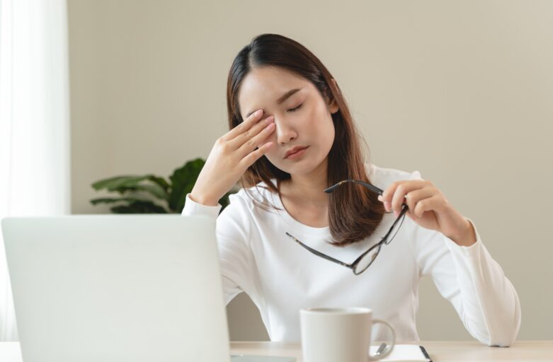 Woman with keratoconus and poor vision quality in Beverly Hills, CA